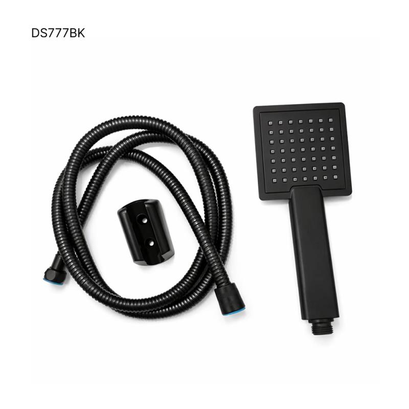 Telephone Shower Square Black - DS777BK