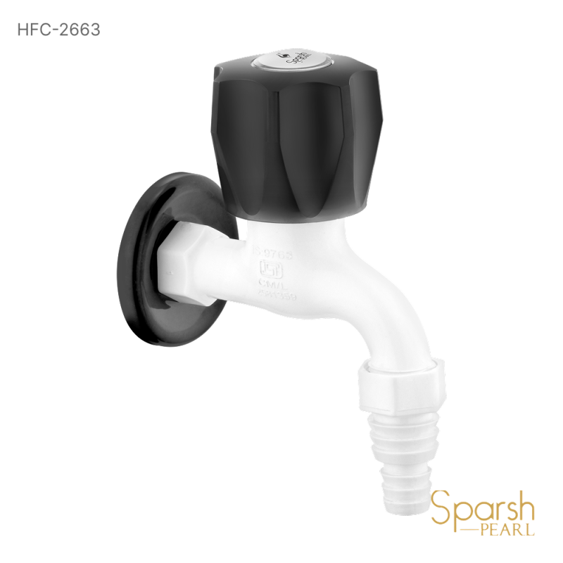 Bib Cock Nozzle  Wh / Blk - HFC-2663