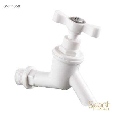 Bib Tap Alfa Shine T Handle Wh -SNP-1050